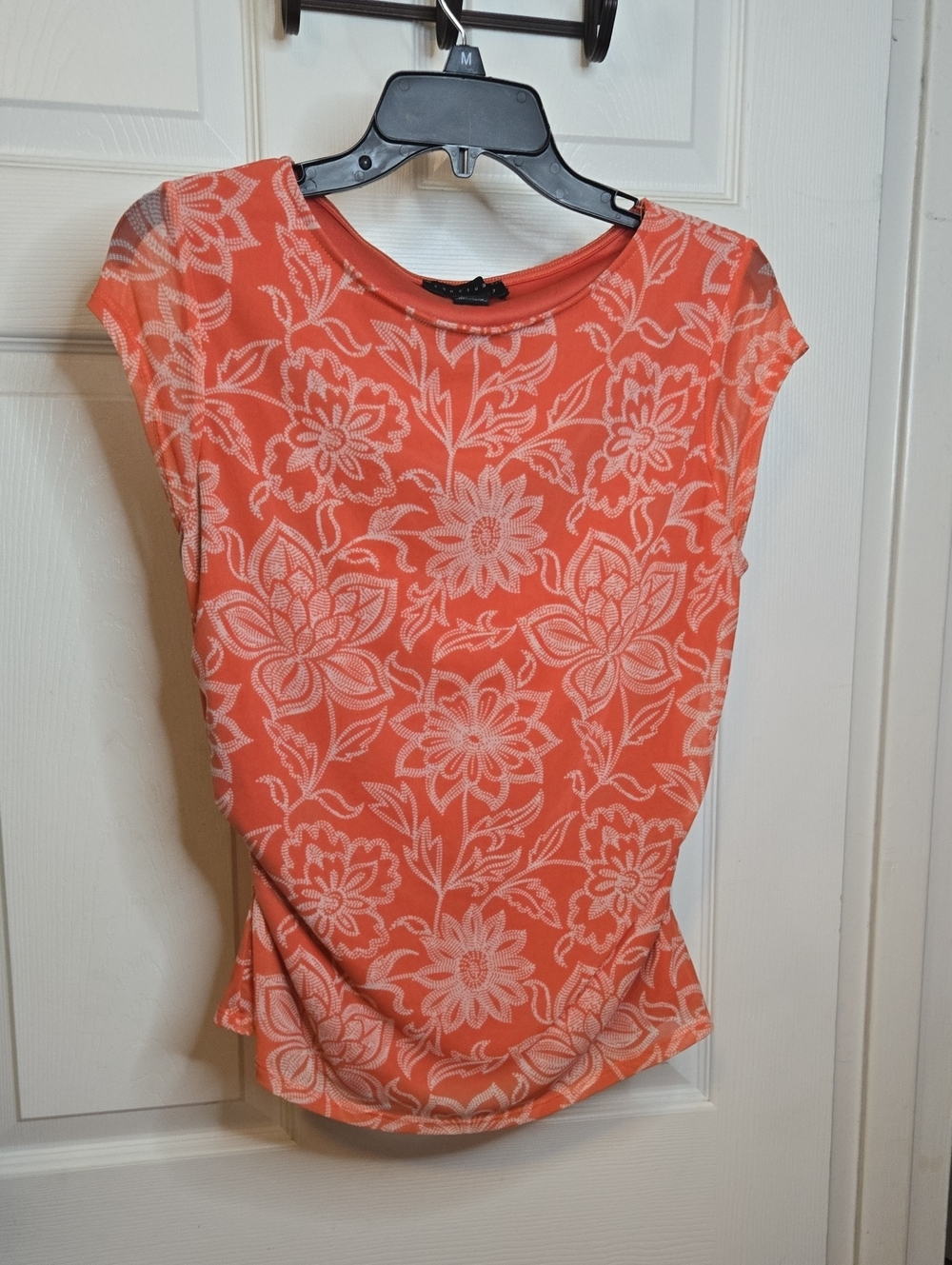 Sanctuary Coral Floral Short Sleeve Tee
